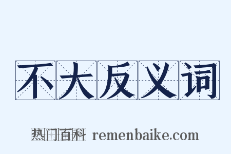 不大反义词是什么意思的图片